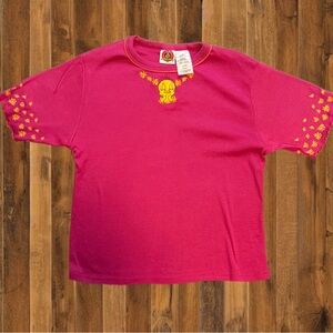 Looney Tunes Tweety Embroidered Pink Top – Girls XL (16